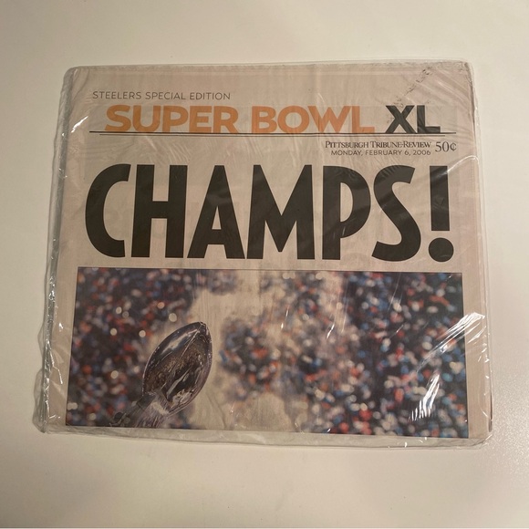 2006 Pittsburgh Tribune-Review Pittsburgh Steelers SuperBowl XL Sealed Newspaper - Picture 1 of 8